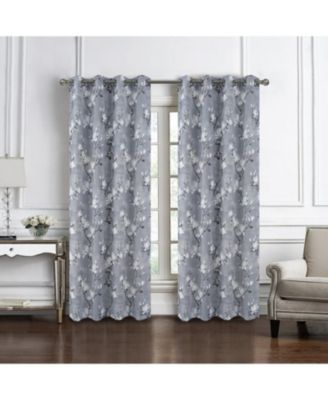 Blossom Printed Blackout Grommet Curtain Panel