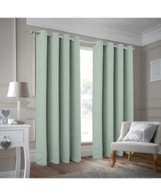 100% Polyester 190 GSM Justice Reversible Blackout Grommet Curtain Panel 54" x 90" Sage