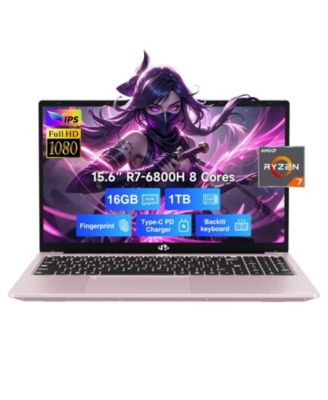 15.6" IPS FHD-Gaming-Laptop, 8 Cores AMD Ryzen 7 6800H 16GB DDR5 RAM 1TB SSD 4.7GHz Fingerprint 100W