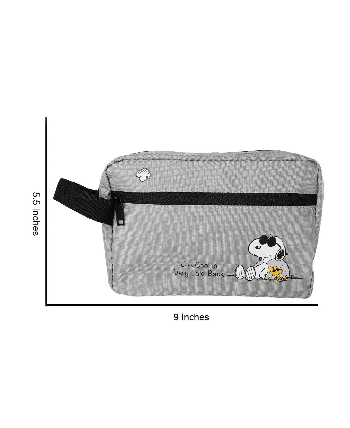 Сумка Peanuts Snoopy and Woodstock Travel for Toiletries Official License, Joe Cool Hygiene Travel, цвет: Серый — фото 5