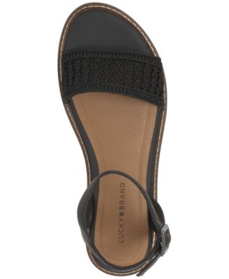 Women's Kimaya Crochet Ankle-Strap Flat Sandals