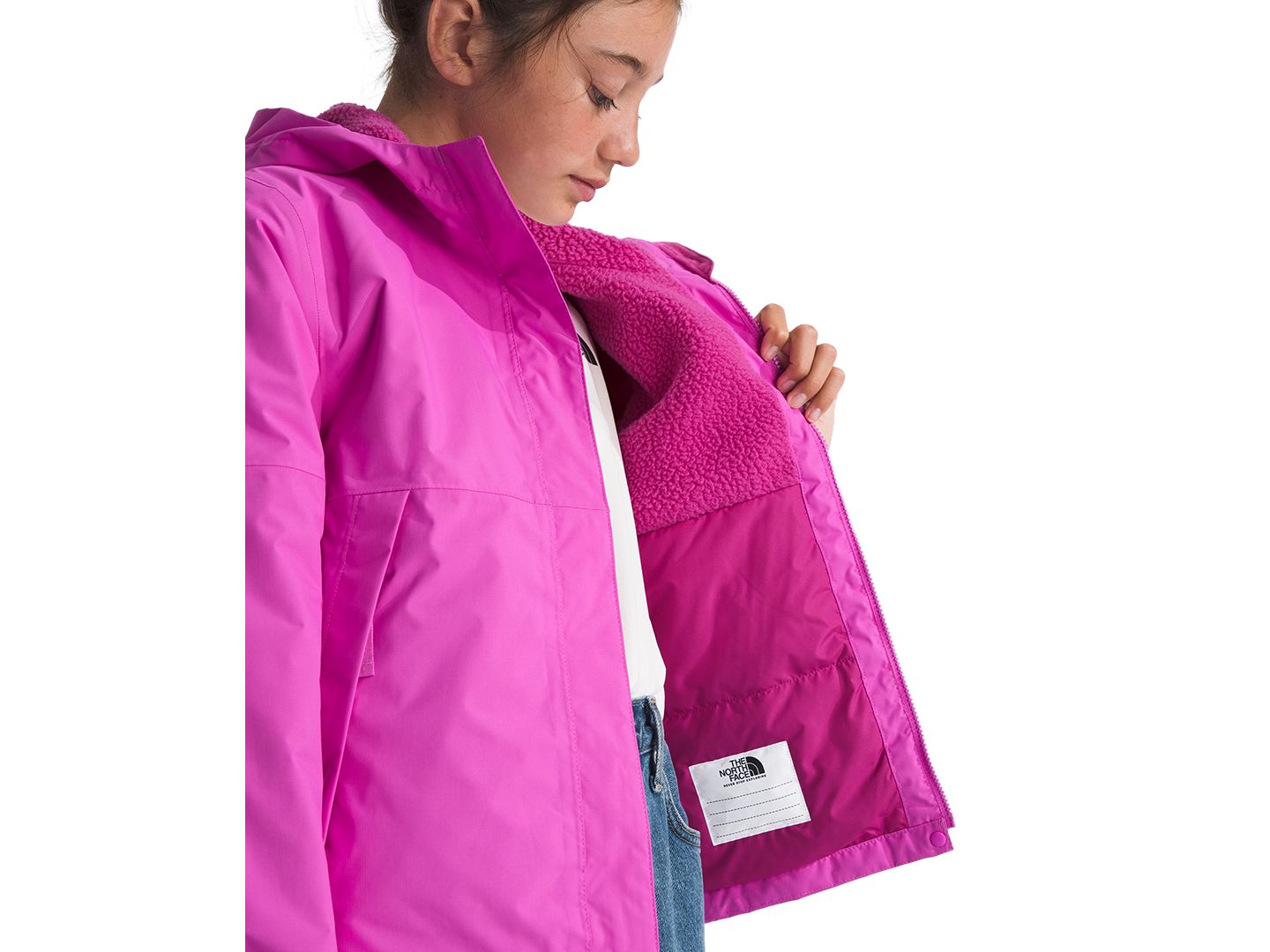Детская утеплённая куртка-дождевик The North Face Antora на молнии, 6-16, цвет: Фиолетовый — фото 3