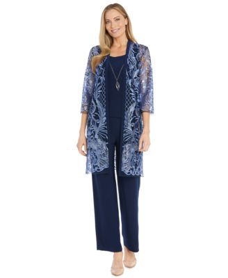 Women's 3-Pc. Embellished Jacket, Top & Pants Set