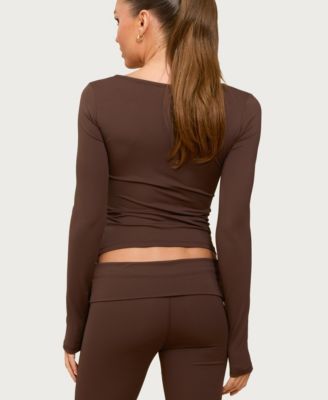 Women's Hayden Square Neck Long Sleeve Top