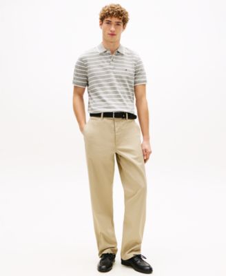 Men's Regular-Fit Tipped Linen Polo Shirt 