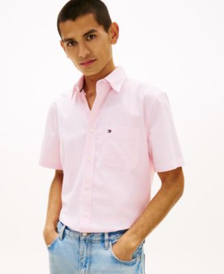 Men's Stripe Short-Sleeve Oxford Shirt