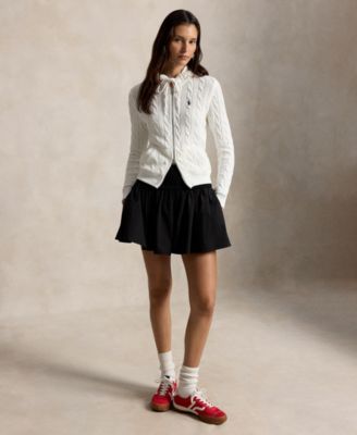 Women's Mid-Rise Flounce A-Line Mini Skirt