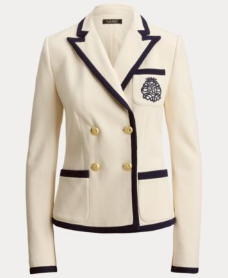 Women's Two-Tone Double-Breasted Peak Lapel Blazer