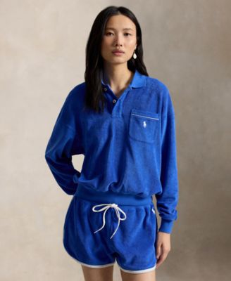 Women's Long-Sleeve Collared Polo Shirt