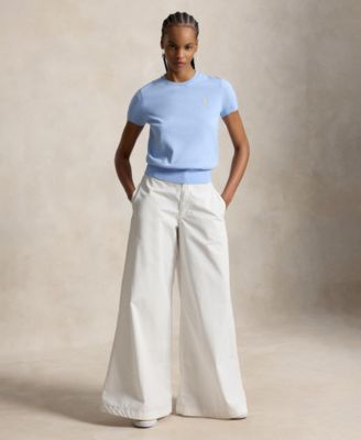 Women's Short-Sleeve Crew Neck Sweater