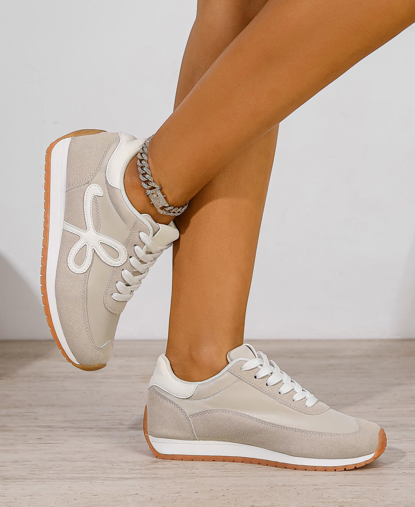 Женские кроссовки BERNESS Simone Lace-Up, цвет: Бежевый — фото 7