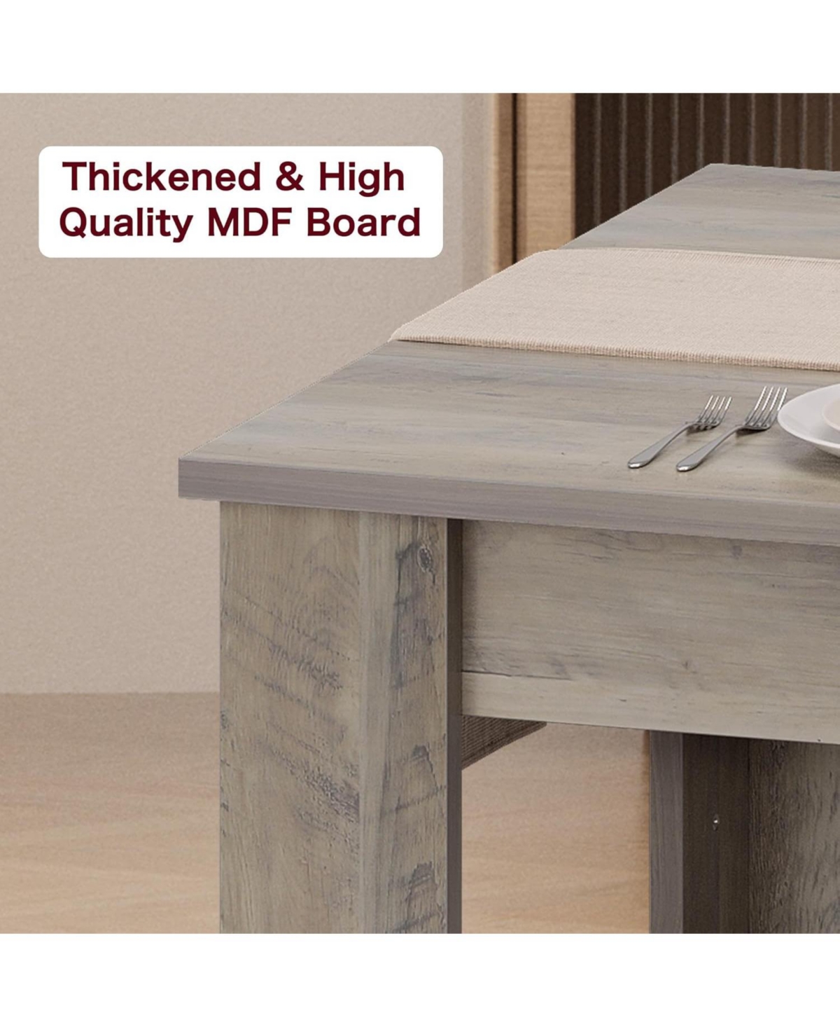 gaomon Dining Table for 4-6 Rectangular Dining Room Table with Large Table Top Farmhouse Wood Dining Dinner Table