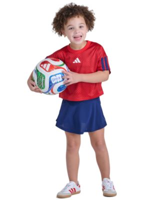 Girls' 2T-6X Short-Sleeve Top & Skort, 2-Piece Set