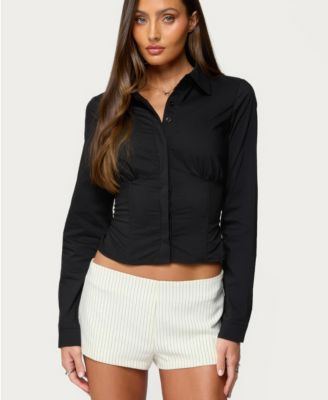 Women's Amelie Lace Up Button Up Shirt
