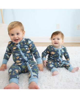 Baby Boys Dino Star Cotton Footless Pajamas for Boys, 2 Pack