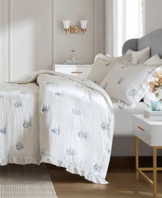 Aglaia Floral Down Alternative 3-Pc. Quilt Set, Full/Queen