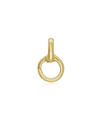 Round Gold Charm Holder With Bale 14K Gold