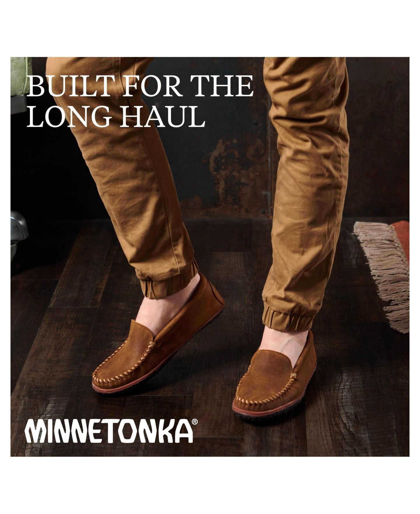 Мужские туфли Minnetonka Venetian Tread Suede Slip Ons — фото 6