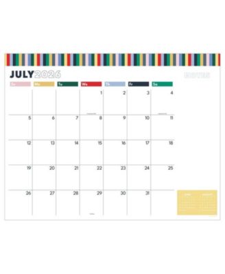 July 2026 - June 2027 Long Weekend Large Desk Pad Monthly Blotter Calendar