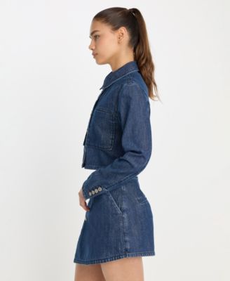 Women's Denim Cropped Jacket, Regular & Plus Size