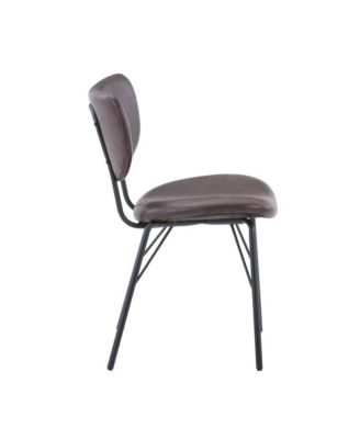 Modern Faux Leather Split-Back Upholstered Dining Chair (Set of 2)