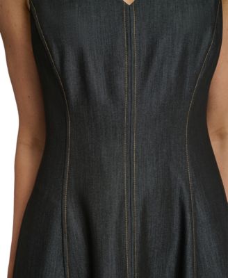 Women's Denim Fit and Flare Dress