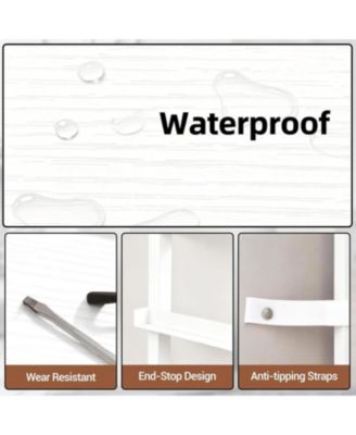 Fabric Chest of Drawers with 4 Foldable Storage Bins, , Nightstand & Organizer for Bedroom, Living Room