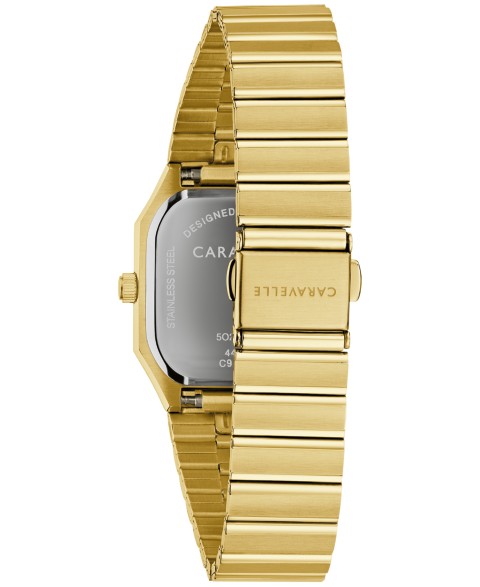 Мужские наручные часы Caravelle Vintage на браслете, сталь, золотистые, 32 мм
