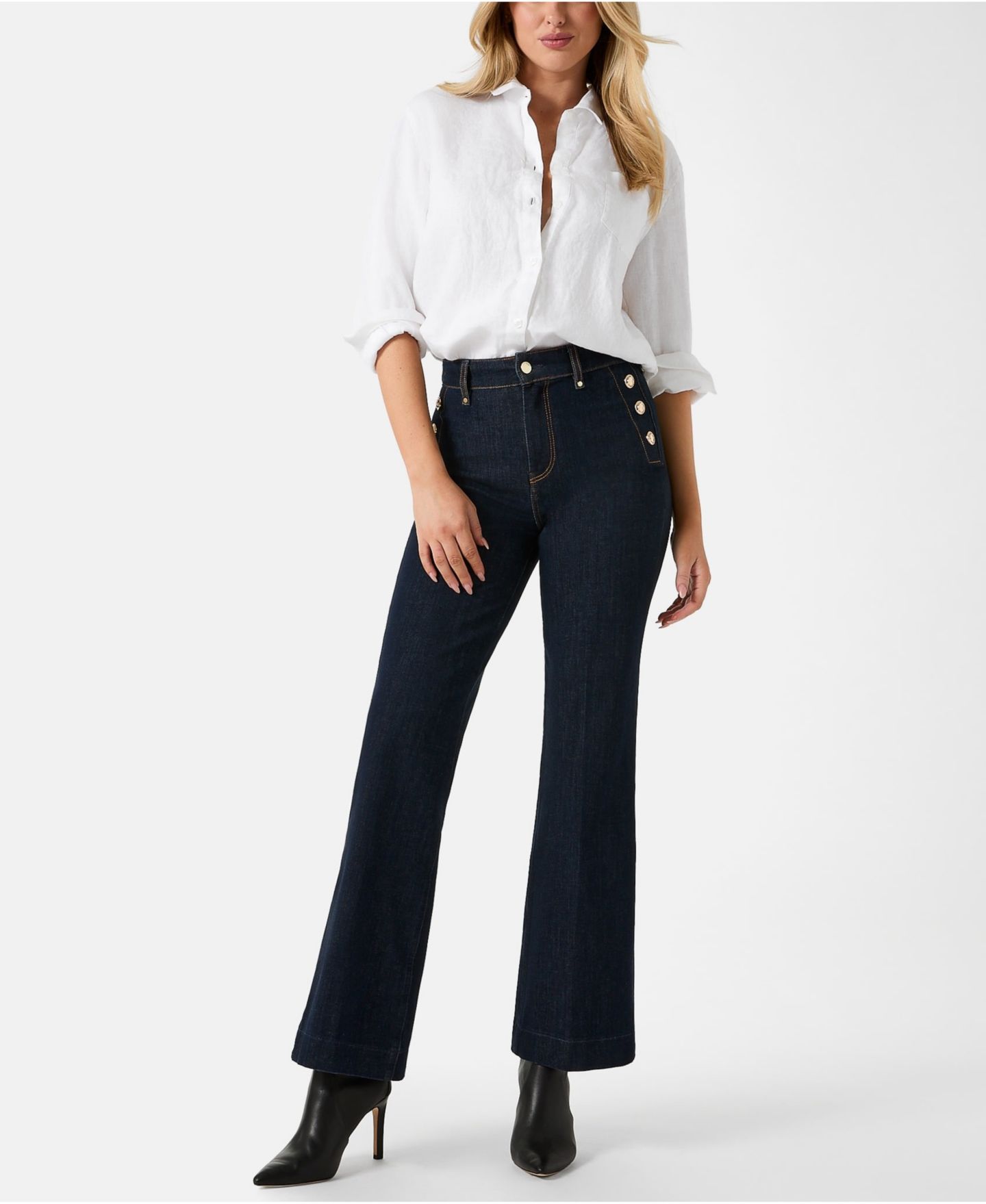 Женские джинсы GUESS New Faye High-Rise Bootcut, цвет: Be Fine — фото 1