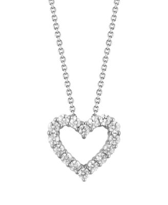 Diamond Heart Pendant Necklace (2 ct. t.w.) in 14k White Gold