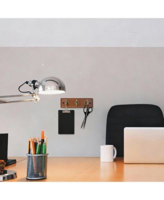 6.7" Solid Wood Key Rack with 3 Hooks for Tidy Entryways