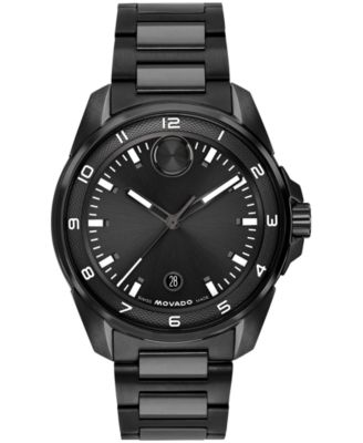 Men's Bold Verso S Swiss Quartz Ionic Plated Black Steel Watch, 42mm