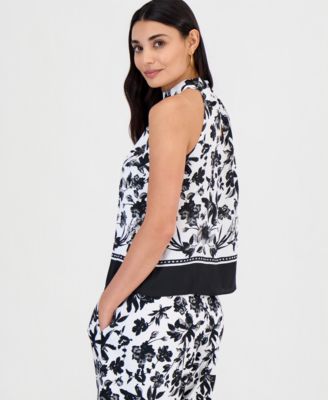 Petite Printed Halter Top
