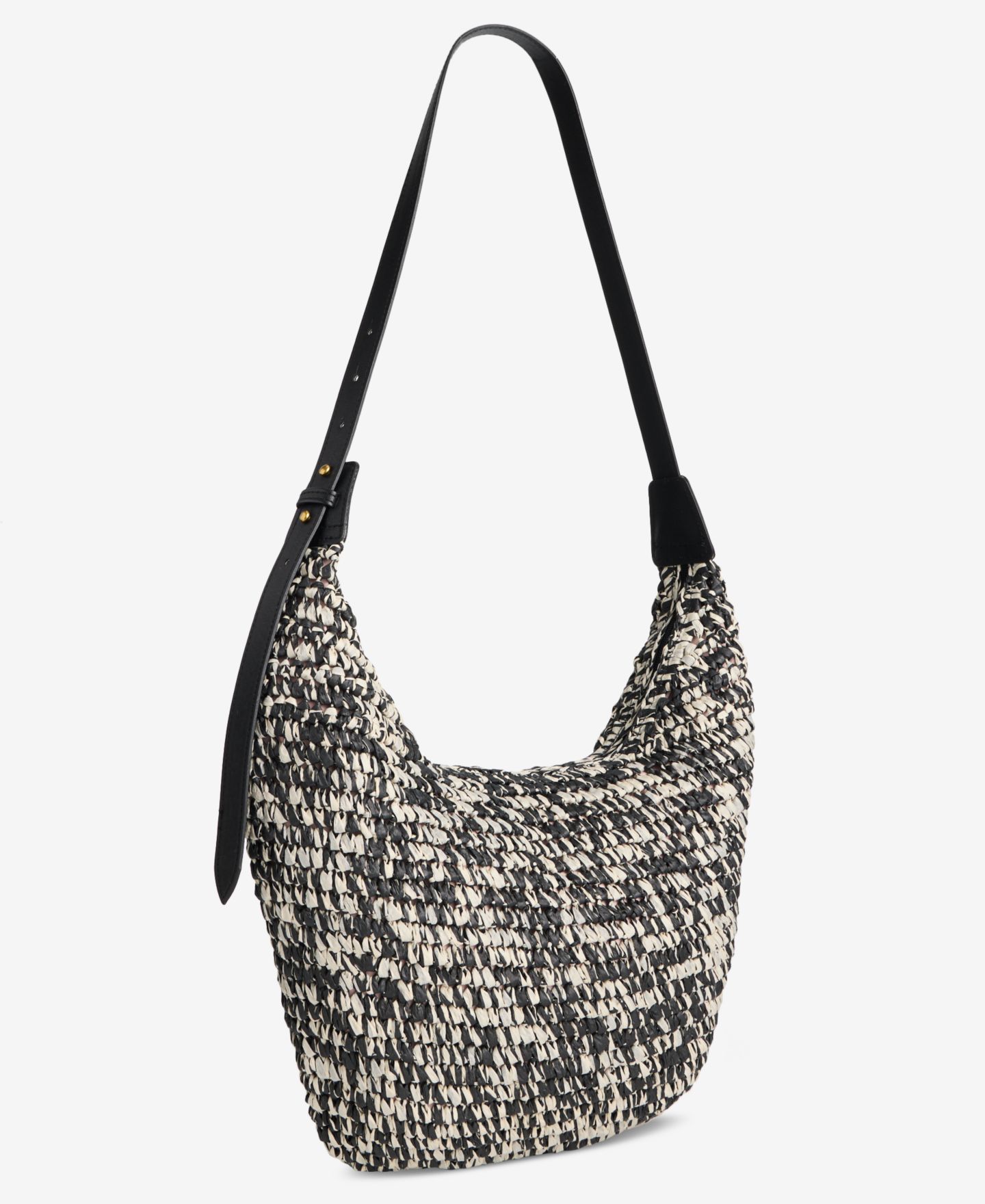 Женская сумка Style & Co Straw Hobo, цвет: Чёрный / Натуральный — фото 2