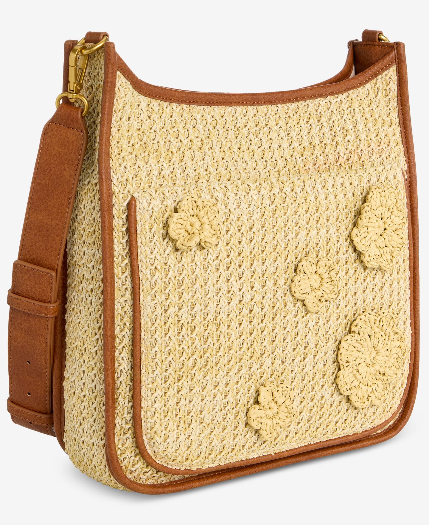 Женская сумка Style & Co Floral Straw Applique Dip Crossbody, цвет: Натуральный — фото 2