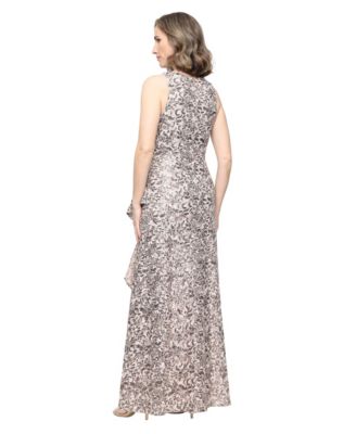 Petite Sleeveless Corded Ball Gown