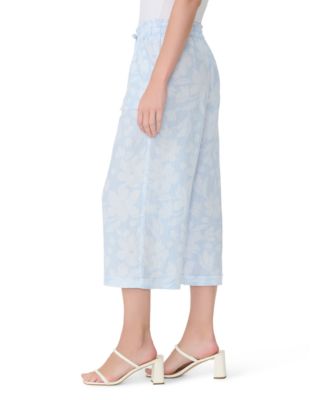 Women's Floral Wide-Leg Crop Pants