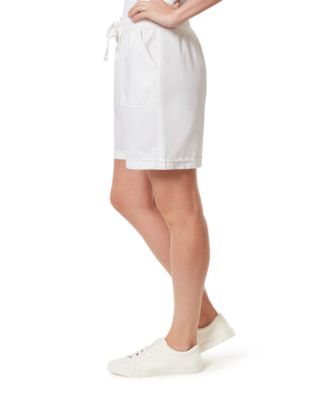 Women's Linen Blend Elastic Waist Shorts