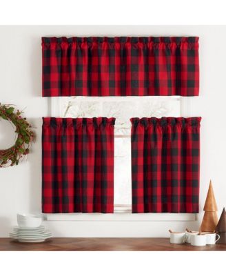 Farmhouse Living Buffalo Check Window Tier Set
