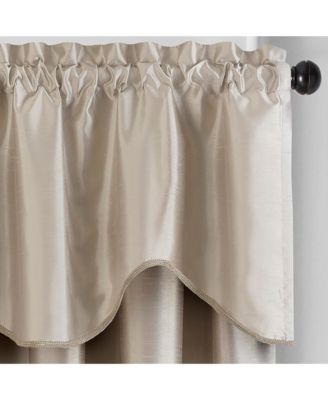 Colette Faux Silk Scalloped Window Valance