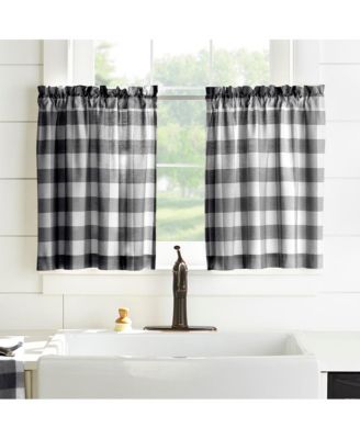 Farmhouse Living Buffalo Check Window Tier Set