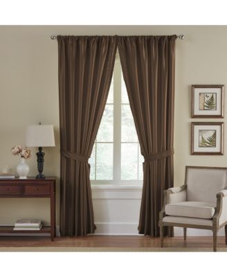 Elrene Home Fashions Versailles Faux Silk Blackout Window Curtain