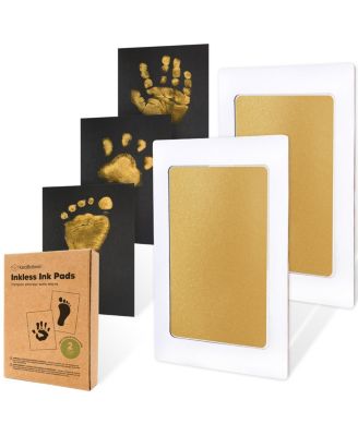 2pk Inkless Ink Pad for Baby Hand and Footprint Kit, Clean Touch Dog Paw, Dog Nose Print Kit, Baby & Pet Safe