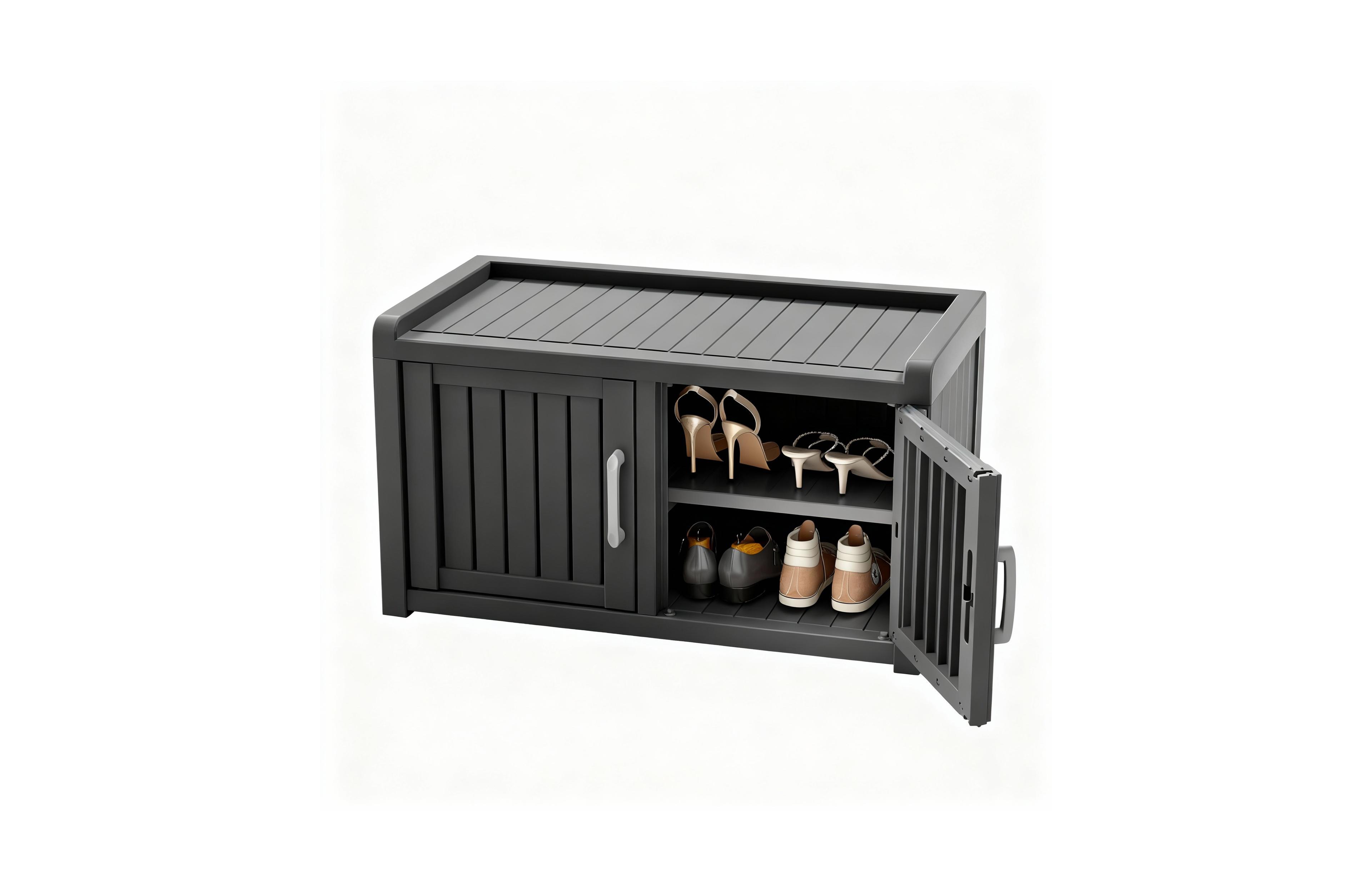 Yigii Waterproof Uv-Resistant Shoe Storage Bench with Seat for Indoor/Outdoor Use