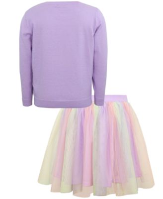 Girls' 2-6X Sequin Bunny Sweater & Skirt, 2-Piece Set