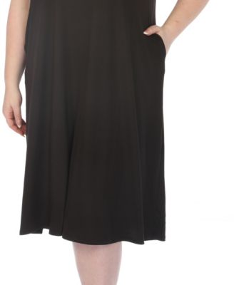 Plus Size Crew Neck T-Shirt Dress