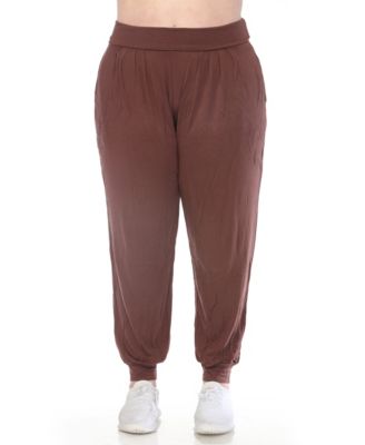Plus Size High-Waist Pleated Lounge Pants