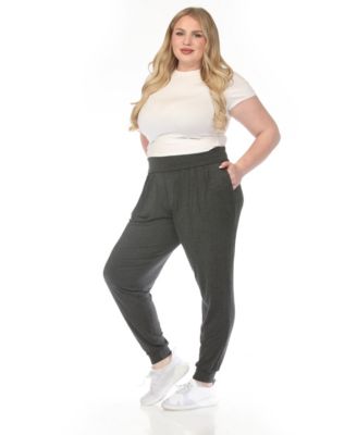 Plus Size High-Waist Pleated Lounge Pants