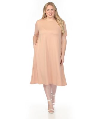 Plus Size Crew Neck T-Shirt Dress