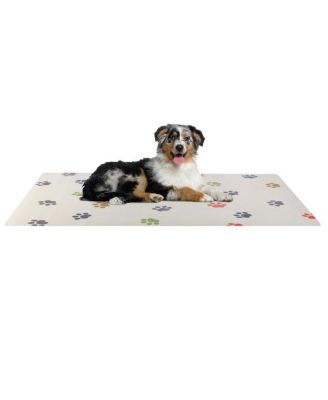 Dog Mat for Food and Water, Paw Prints